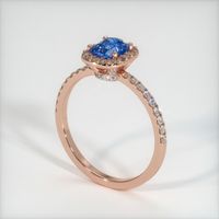 0.77 Ct. Sapphire Ring, 14K Rose Gold 2