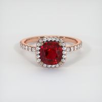 1.55 Ct. Ruby Ring, 14K Rose Gold 1