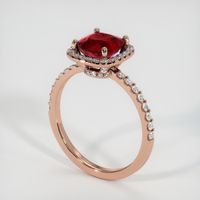 1.55 Ct. Ruby Ring, 14K Rose Gold 2