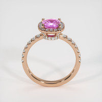 0.87 Ct. Purple Sapphire Ring, 14K Rose Gold 3