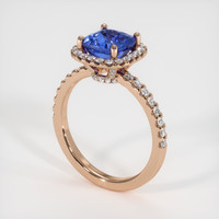 2.03 Ct. Sapphire Ring, 14K Rose Gold 2