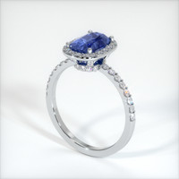 3.00 Ct. Blue Sapphire Ring, 10K White Gold 2