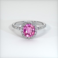 1.69 Ct. Pink Sapphire Ring, 10K White Gold 1