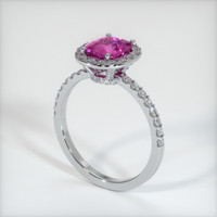 1.69 Ct. Pink Sapphire Ring, 10K White Gold 2