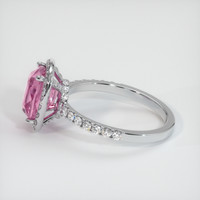 2.73 Ct. Pink Sapphire Ring, 10K White Gold 4