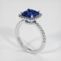 2.09 Ct. Blue Sapphire Ring, 10K White Gold 2