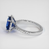 2.09 Ct. Blue Sapphire Ring, 10K White Gold 4