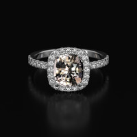 2.26 Ct. White Sapphire Ring, 10K White Gold 1