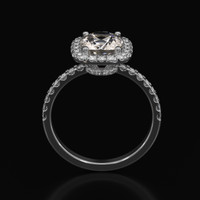 2.26 Ct. White Sapphire Ring, 10K White Gold 3
