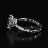 2.26 Ct. White Sapphire Ring, 10K White Gold 4