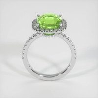 5.09 Ct. Yellowish Green Sapphire Ring, 10K White Gold 3