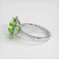 5.09 Ct. Yellowish Green Sapphire Ring, 10K White Gold 4