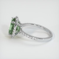 3.64 Ct. Green Sapphire Ring, 10K White Gold 4