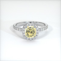 1.27 Ct. Yellow Sapphire Ring, 10K White Gold 1