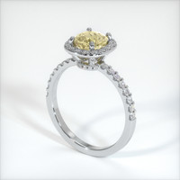 1.27 Ct. Yellow Sapphire Ring, 10K White Gold 2