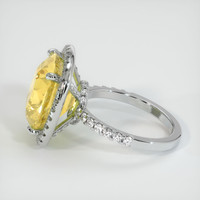 10.63 Ct. Yellow Sapphire Ring, 10K White Gold 4
