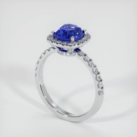 2.04 Ct. Sapphire Ring, 14K White Gold 2