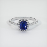 1.32 Ct. Sapphire Ring, 14K White Gold 1