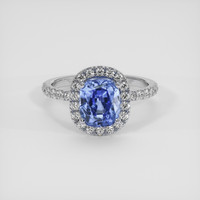 2.93 Ct. Blue Sapphire Ring, 14K White Gold 1