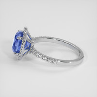 2.93 Ct. Blue Sapphire Ring, 14K White Gold 4