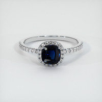1.52 Ct. Sapphire Ring, 14K White Gold 1