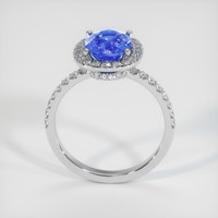 3.07 Ct. Blue Sapphire Ring, 14K White Gold 3