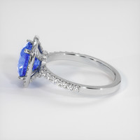 3.07 Ct. Blue Sapphire Ring, 14K White Gold 4