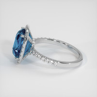 5.00 Ct. Bi Color Sapphire Ring, 14K White Gold 4