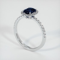 0.98 Ct. Sapphire Ring, 14K White Gold 2
