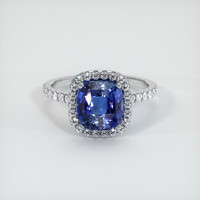 2.46 Ct. Sapphire Ring, 14K White Gold 1