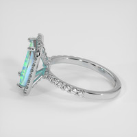 2.68 Ct. Multi Color Opal Ring, 14K White Gold 4