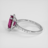 2.92 Ct. Pinkish Purple Rhodolite Garnet Ring, 14K White Gold 4