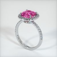 3.36 Ct. Purplish Pink Sapphire Ring, 14K White Gold 2