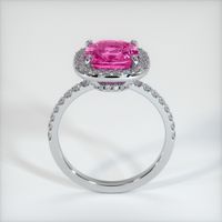 3.36 Ct. Purplish Pink Sapphire Ring, 14K White Gold 3