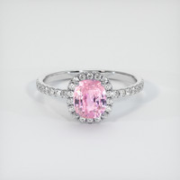 3.04 Ct. Sapphire Ring, 14K White Gold 1