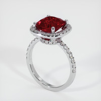 3.36 Ct. Ruby Ring, 14K White Gold 2