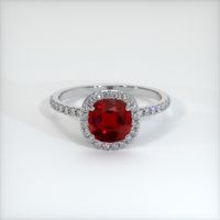 1.31 Ct. Ruby Ring, 14K White Gold 1