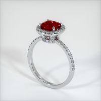 1.31 Ct. Ruby Ring, 14K White Gold 2