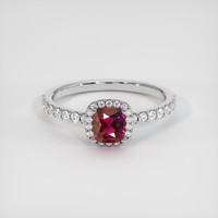 1.11 Ct. Ruby Ring, 14K White Gold 1
