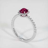 1.11 Ct. Ruby Ring, 14K White Gold 2