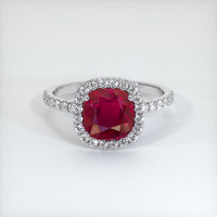 2.76 Ct. Ruby Ring, 14K White Gold 1