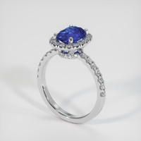 1.06 Ct. Sapphire Ring, 14K White Gold 2