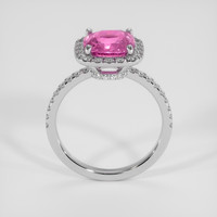 3.25 Ct. Pink Sapphire Ring, 14K White Gold 3