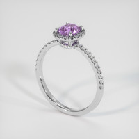 1.11 Ct. Purple Sapphire Ring, 14K White Gold 2