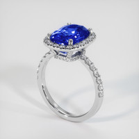 5.31 Ct. Sapphire Ring, 14K White Gold 2