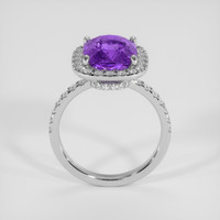 4.69 Ct. Purple Sapphire Ring, 14K White Gold 3