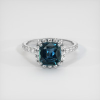 2.32 Ct. Sapphire Ring, 14K White Gold 1