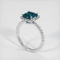 2.32 Ct. Sapphire Ring, 14K White Gold 2