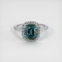 3.04 Ct. Sapphire Ring, 14K White Gold 1