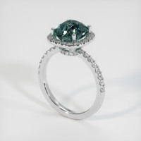 3.04 Ct. Sapphire Ring, 14K White Gold 2